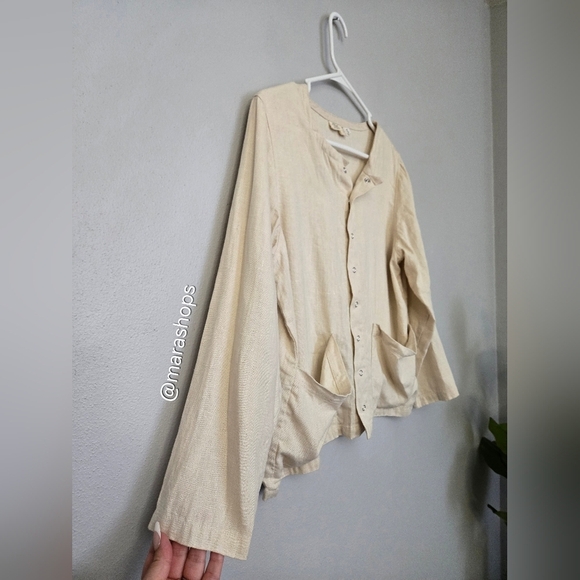 Moss Grey Atelier Juliana Organic Linen Jacket - Picture 2 of 5
